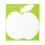 Apple green writing note pads for school teacher
