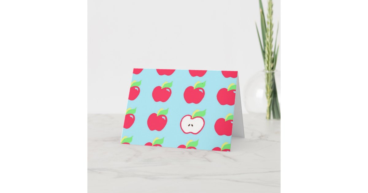Apple Greeting Card Zazzle