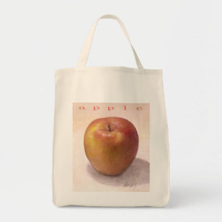 Apple Grocery Tote - Natural White Bag