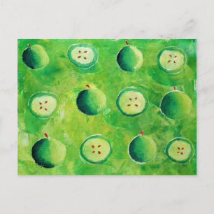Apple Halves Painting Postcard