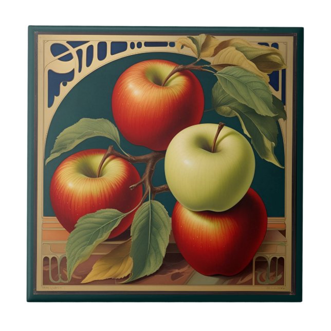 Apple Harvest Ceramic Tile (Front)