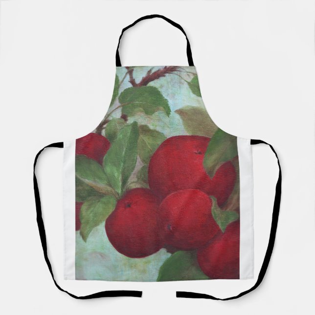 Apple Harvest, Red and Green  Apron (Front)