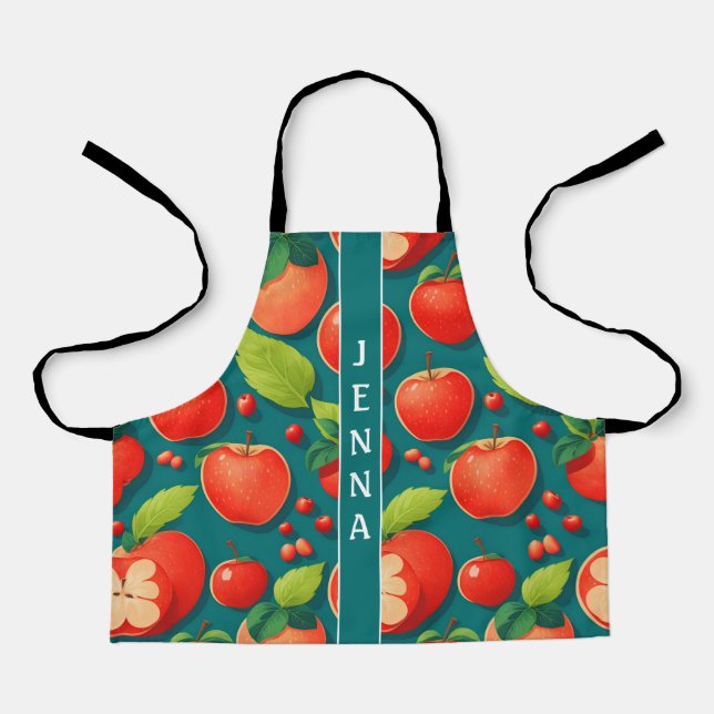Apple Head Chihuahua Mosaic Colourful Pattern Apron (Front)