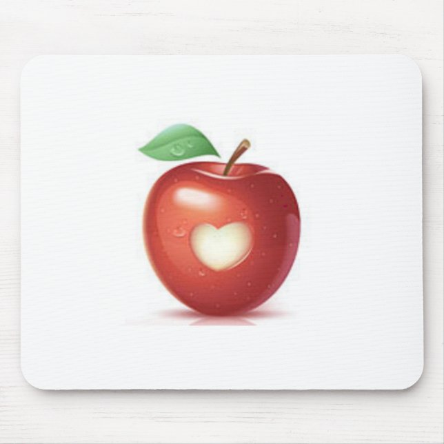 Apple heart mouse pad (Front)