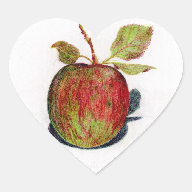 Apple Heart Sticker (Front)