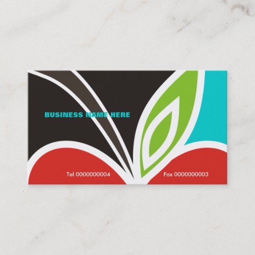 Apple Heart Teacher's Business Card-Turquoise