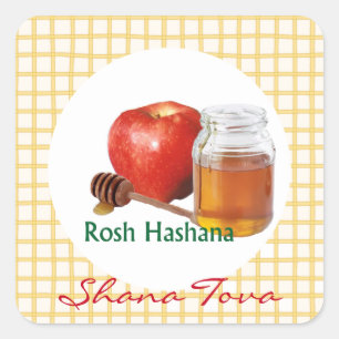 Apple Honey Sweet New Year Square Sticker