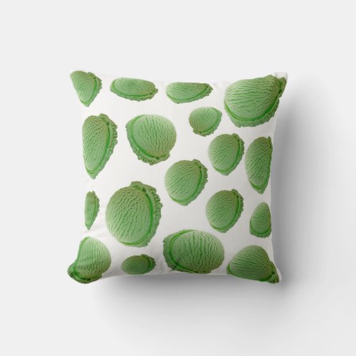 Apple ice cream pattern throw pillow