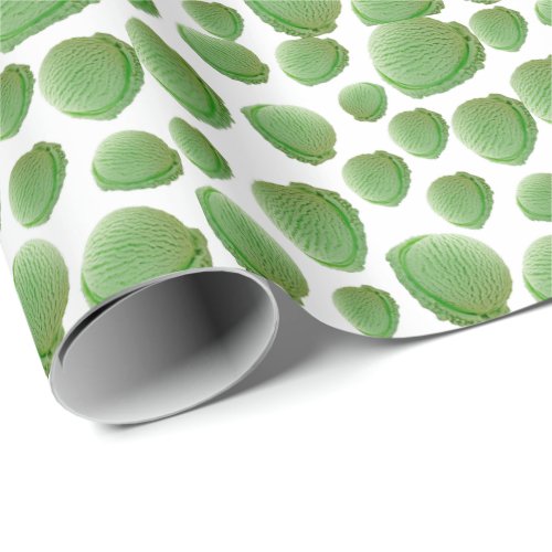 Apple ice cream pattern wrapping paper