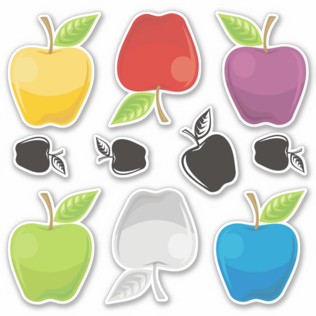 Apple Icon Set Contour Stickers (Front)