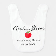 Apple in bloom baby shower red apple name date 
