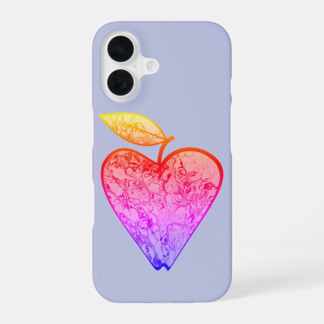 Apple in heart shape iphone case (Back)