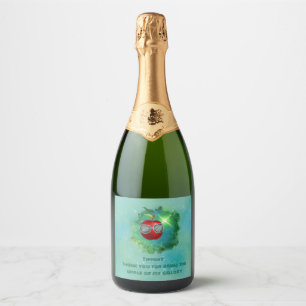 Apple in Thankful Galaxy Sparkling Wine Label