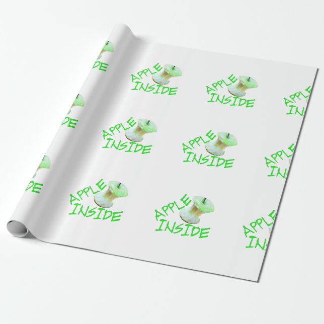 Apple Inside Wrapping Paper (Unrolled)