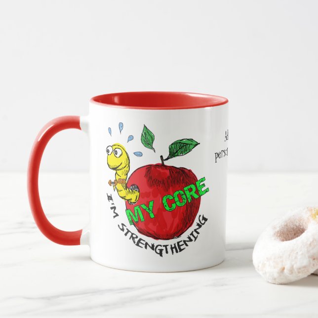 Apple invader custom mug (With Donut)