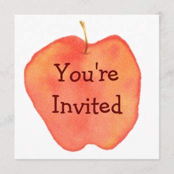 Apple Invitation by scribbleprints at Zazzle