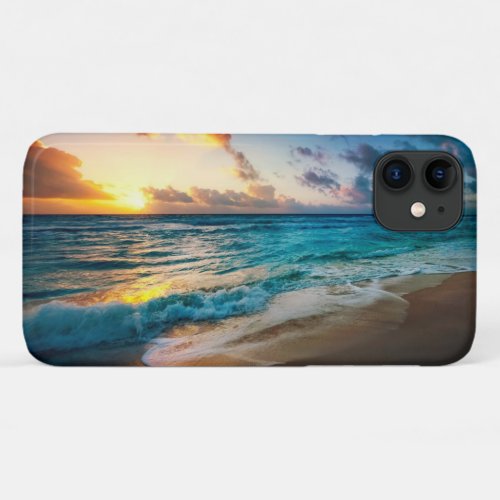 Apple iPhone 11 Case_Ocean Beach Sunset iPhone 11 Case