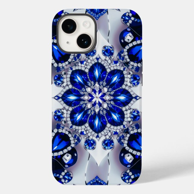 Apple iPhone 14 Case-Mate Blue White Colors Case (Back)