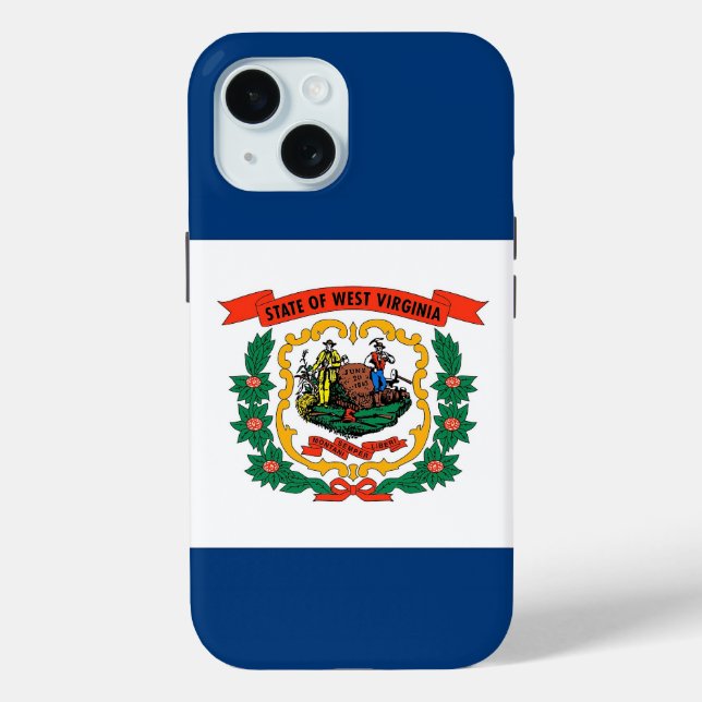 Apple iPhone 15 Case-Mate, West Virginia flag Case-Mate iPhone Case (Back)