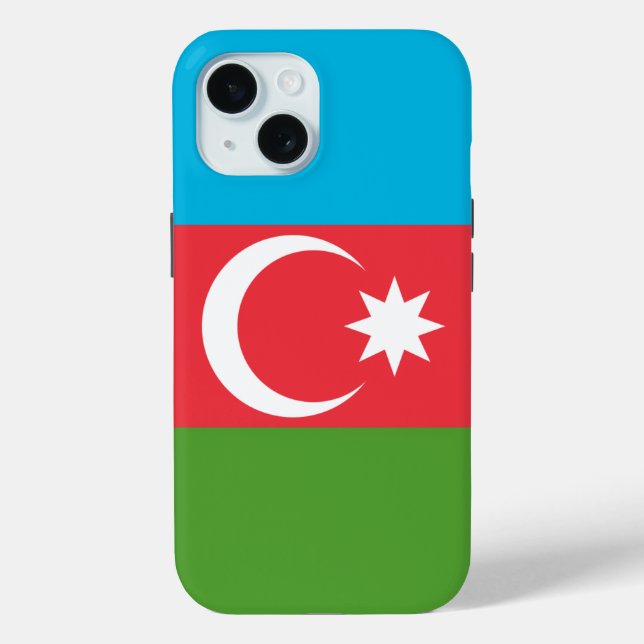 Apple iPhone 15 Case-Mate with Azerbaijan flag Case (Back)