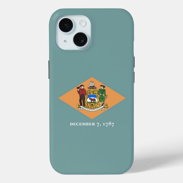 Apple iPhone 15 Case-Mate with Delaware flag Case (Back)