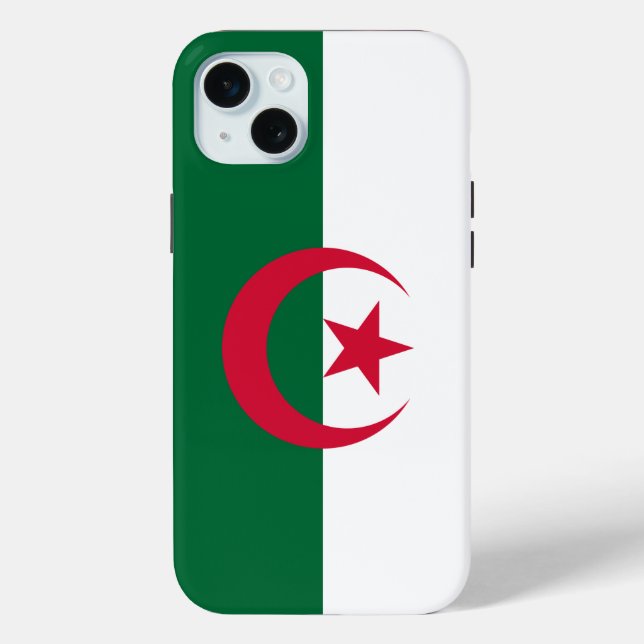 Apple iPhone 15 Plus Case, Algeria flag Case-Mate iPhone Case (Back)