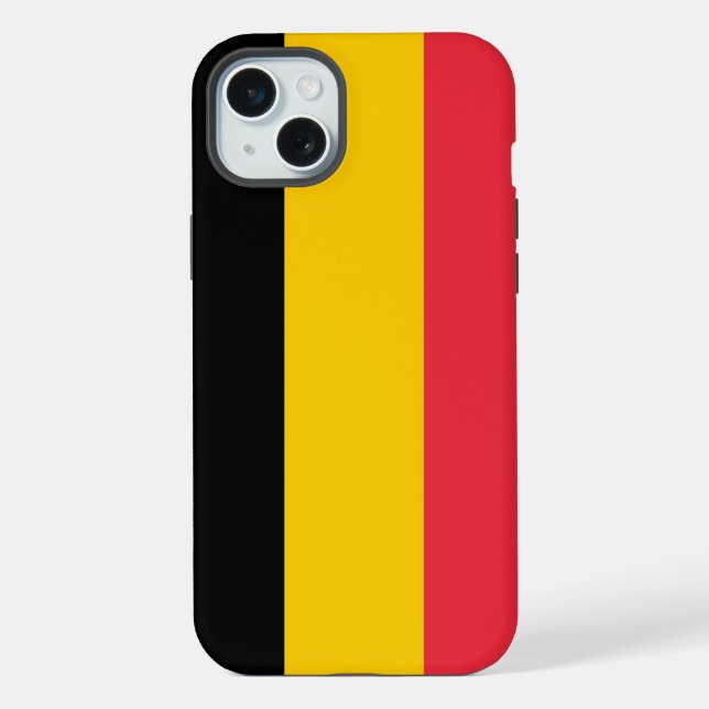 Apple iPhone 15 Plus Case, Belgium flag Case (Back)