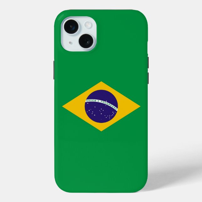 Apple iPhone 15 Plus Case, Brazil flag Case-Mate iPhone Case (Back)