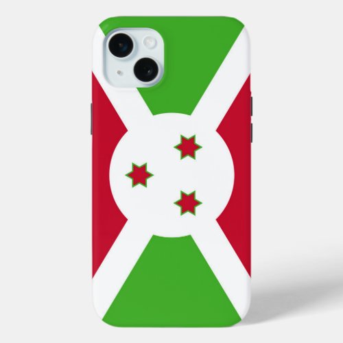 Apple iPhone 15 Plus Case, Burundi flag Case