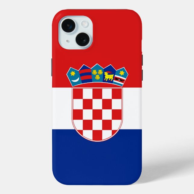 Apple iPhone 15 Plus Case, Croatia flag Case-Mate iPhone Case (Back)