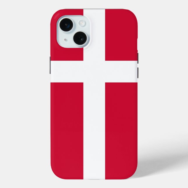 Apple iPhone 15 Plus Case, Denmark flag Case-Mate iPhone Case (Back)