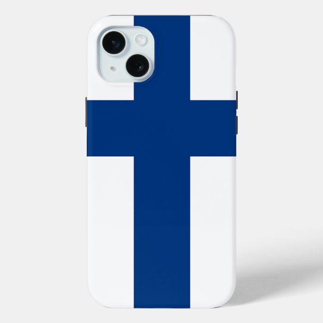 Apple iPhone 15 Plus Case, Finland flag Case-Mate iPhone Case (Back)