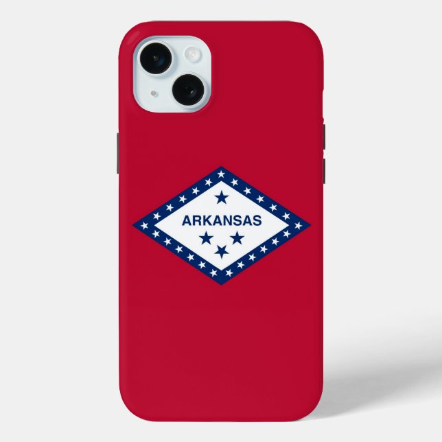 Apple iPhone 15 Plus Case-Mate, Akansas flag Case-Mate iPhone Case (Back)