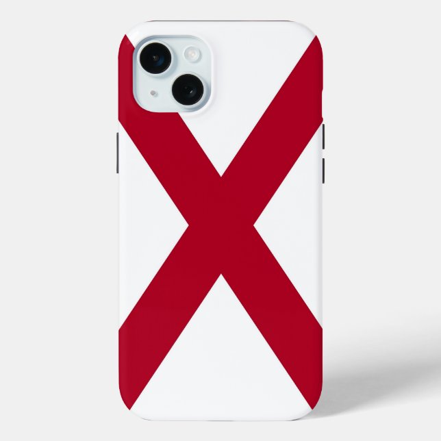 Apple iPhone 15 Plus Case-Mate, Alabama flag Case-Mate iPhone Case (Back)