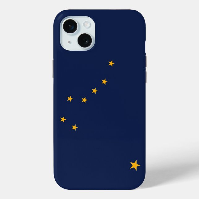 Apple iPhone 15 Plus Case-Mate, Alaska flag Case-Mate iPhone Case (Back)
