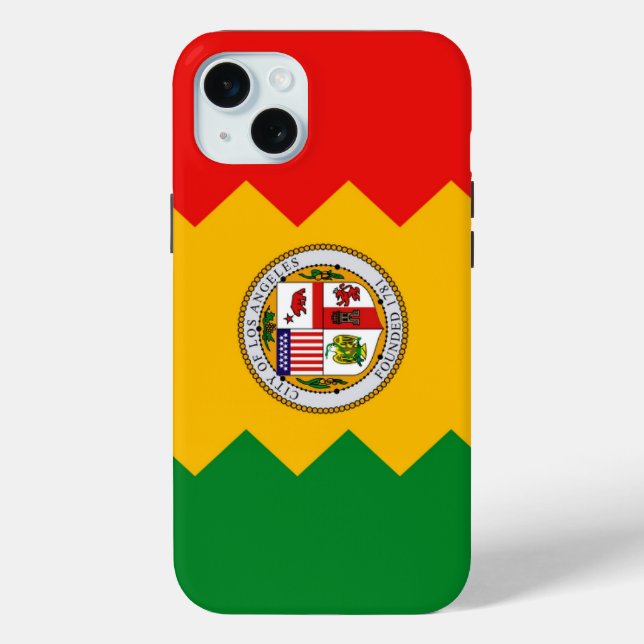 Apple iPhone 15 Plus Case-Mate, Los Angeles flag Case-Mate iPhone Case (Back)