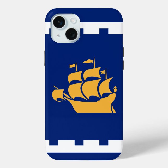 Apple iPhone 15 Plus Case, Quebec City flag Case-Mate iPhone Case (Back)