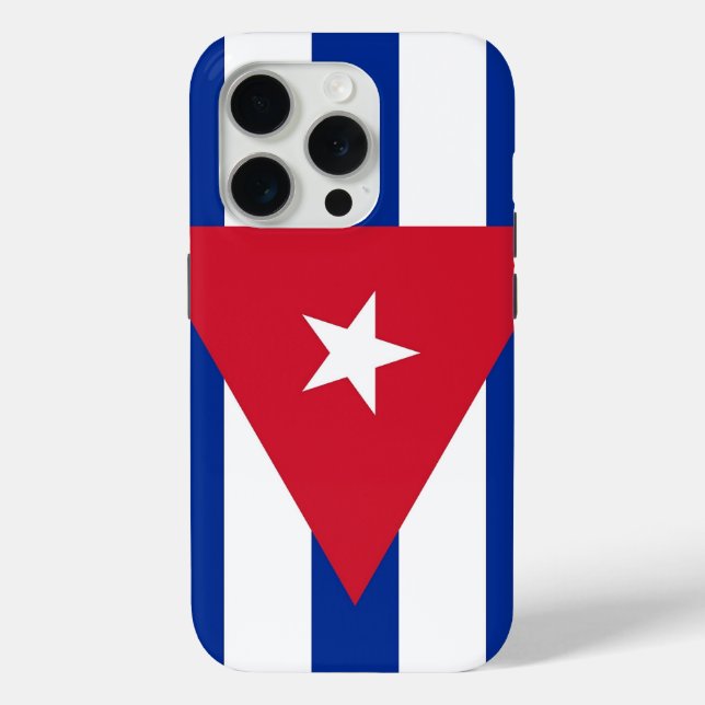 Apple iPhone 15 Pro Case-Mate, Cuba flag Case-Mate iPhone Case (Back)