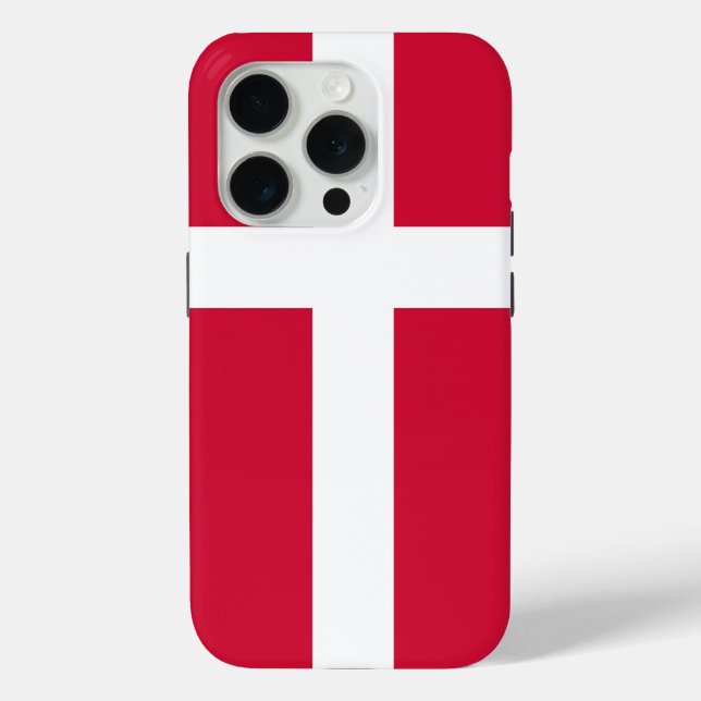 Apple iPhone 15 Pro Case-Mate, Denmark flag Case-Mate iPhone Case (Back)