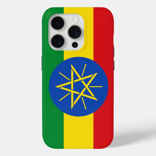 Apple iPhone 15 Pro Case-Mate, Ethiopia flag Case-Mate iPhone Case (Back)