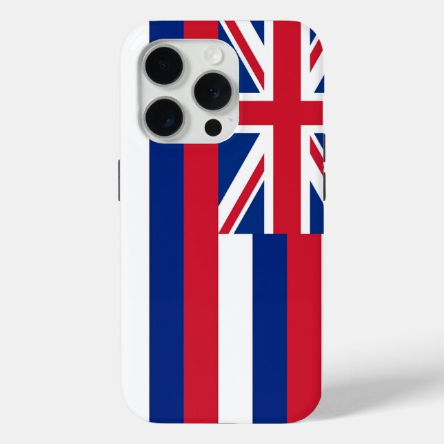 Apple iPhone 15 Pro Case-Mate Hawaii flag Case-Mate iPhone Case (Back)