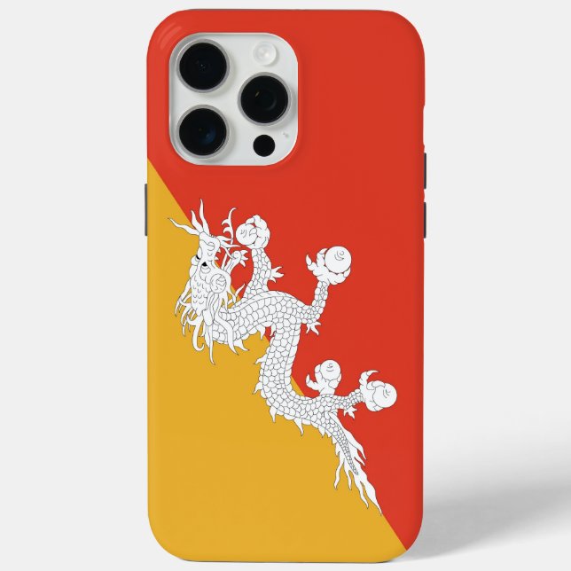 Apple iPhone 15 Pro Max Case, Bhutan flag Case-Mate iPhone Case (Back)