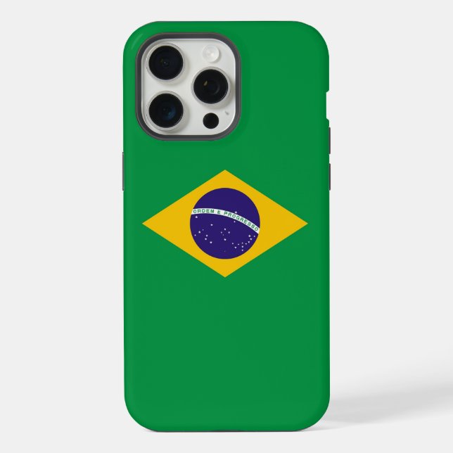 Apple iPhone 15 Pro Max Case, Brazil flag Case (Back)