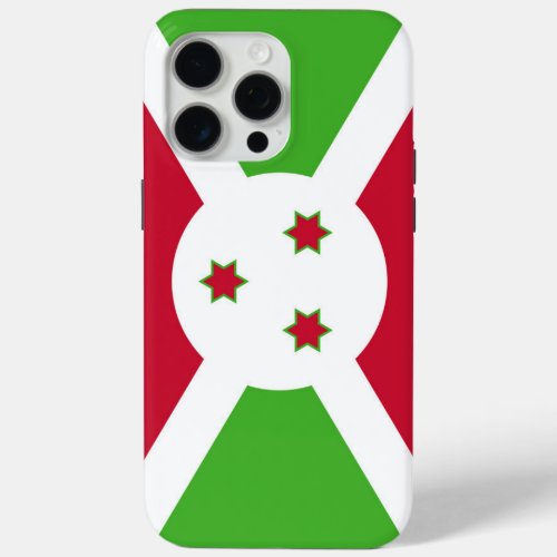 Apple iPhone 15 Pro Max Case, Burundi flag Case
