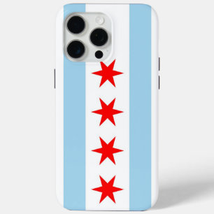 Apple iPhone 15 Pro Max Case, Chicago flag iPhone 15 Pro Max Case