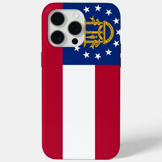 Apple iPhone 15 Pro Max Case, Georgia flag Case-Mate iPhone Case (Back)