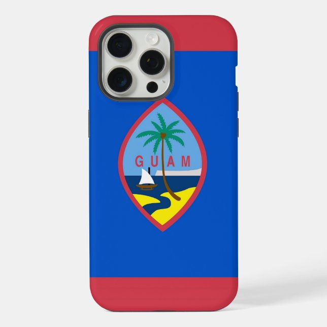 Apple iPhone 15 Pro Max Case, Guam flag Case (Back)