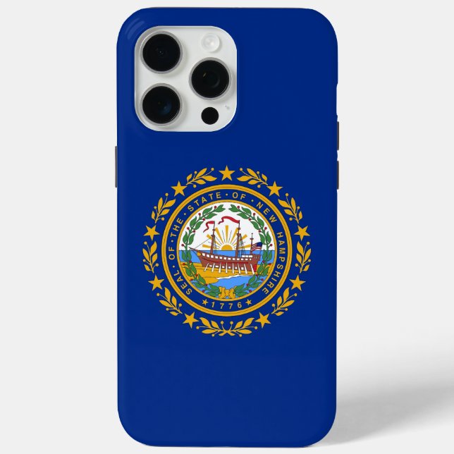 Apple iPhone 15 Pro Max Case, New Hampshire flag Case-Mate iPhone Case (Back)