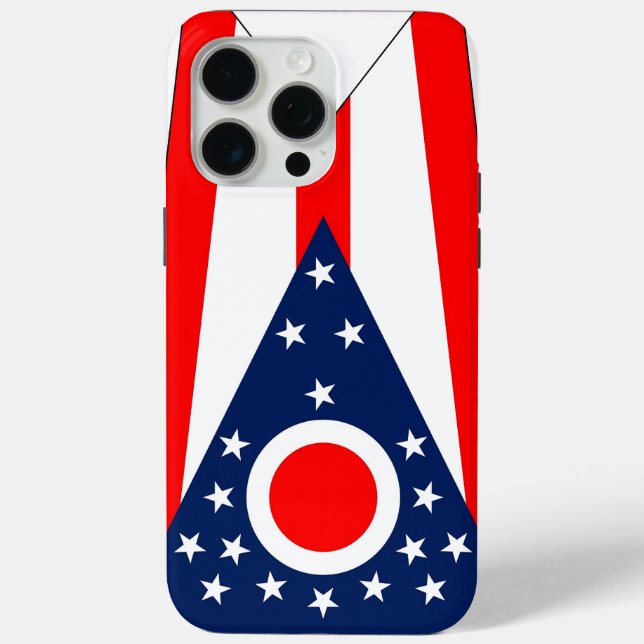 Apple iPhone 15 Pro Max Case, Ohio State Flag Case-Mate iPhone Case (Back)