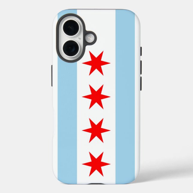 Apple iPhone 16 Case-Mate with Chicago flag Case-Mate iPhone Case (Back)